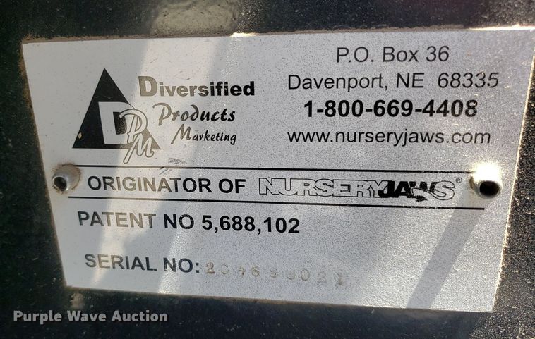 image for item DP7862 DPM Nursery Jaws 2  skid steer nursery jaws