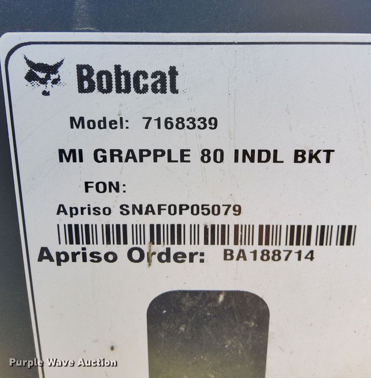 image for item DP7863 Bobcat 7168339  skid steer grapple bucket