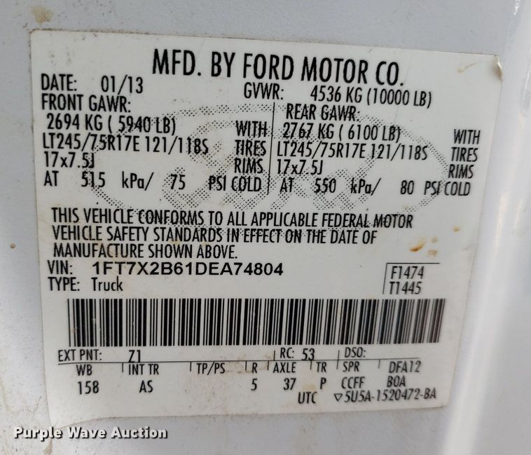 image for item DP7870 2013 Ford F250 Super Duty  SuperCab pickup truck