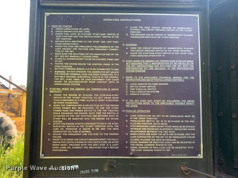 image for item DP8645 Fermont MEP006A  generator