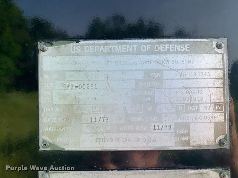 image for item DP8645 Fermont MEP006A  generator