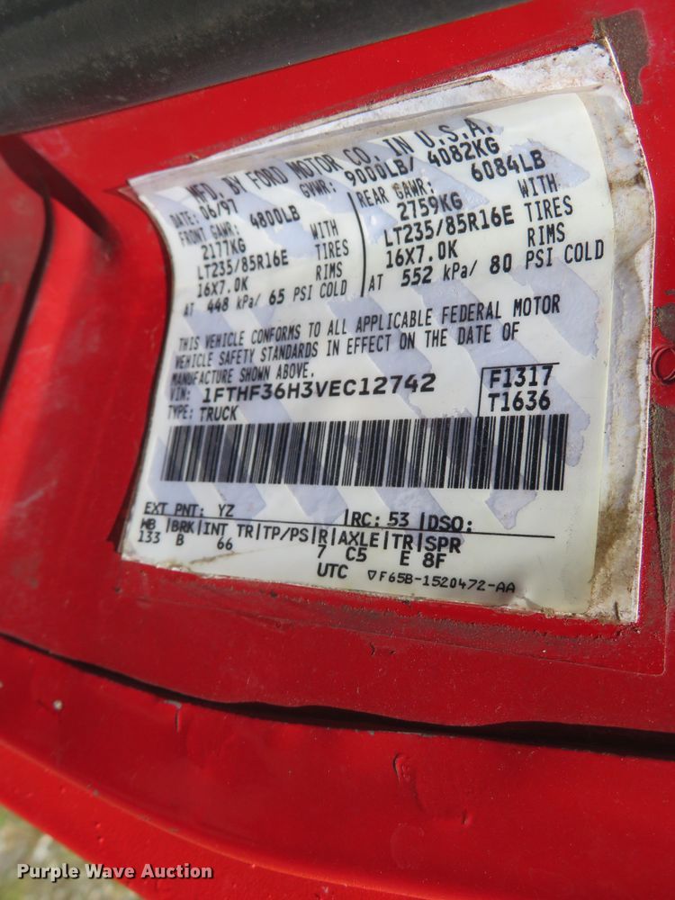 image for item DR0169 1997 Ford F350  pickup truck