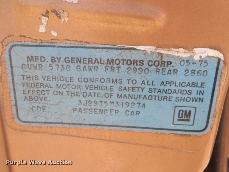 image for item DR0170 1975 Oldsmobile Cutlass Supreme