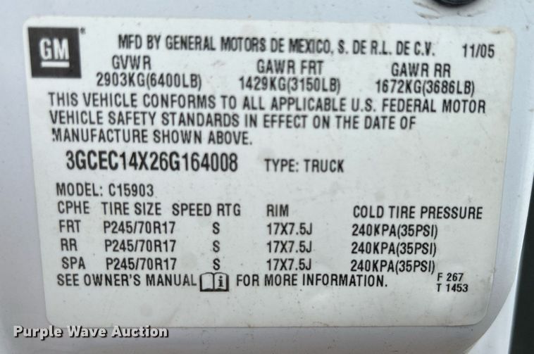 image for item DR4608 2006 Chevrolet Silverado 1500  pickup truck