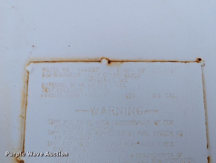 image for item DR6955 Delta Consolidated Industries 480000  auxiliary fuel tank