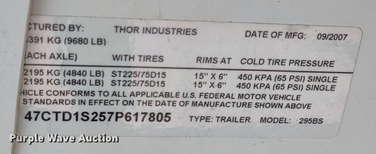 image for item DR8246 2007 Denali  camper