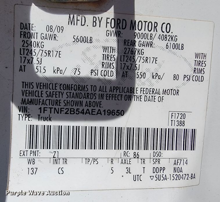 image for item II9017 2010 Ford F250 Super Duty  pickup truck