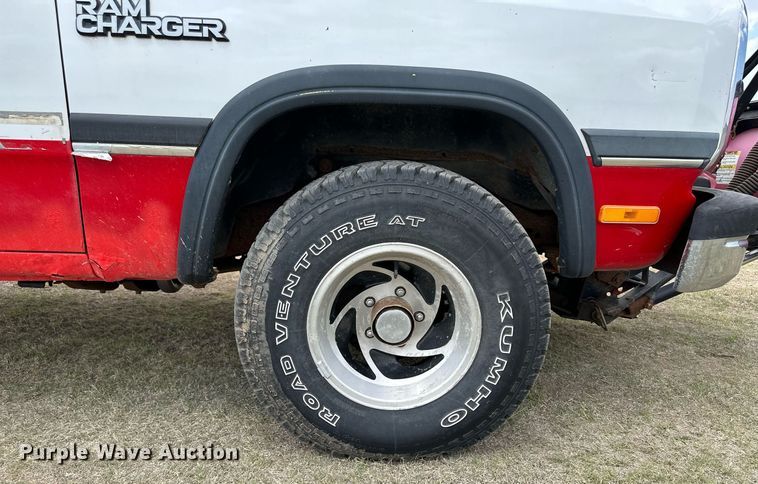 image for item JJ9937 1993 Dodge Ram Charger  SUV
