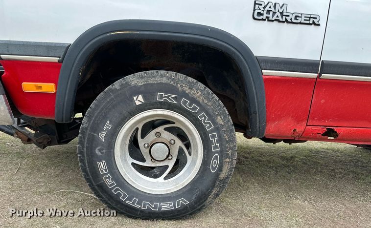 image for item JJ9937 1993 Dodge Ram Charger  SUV