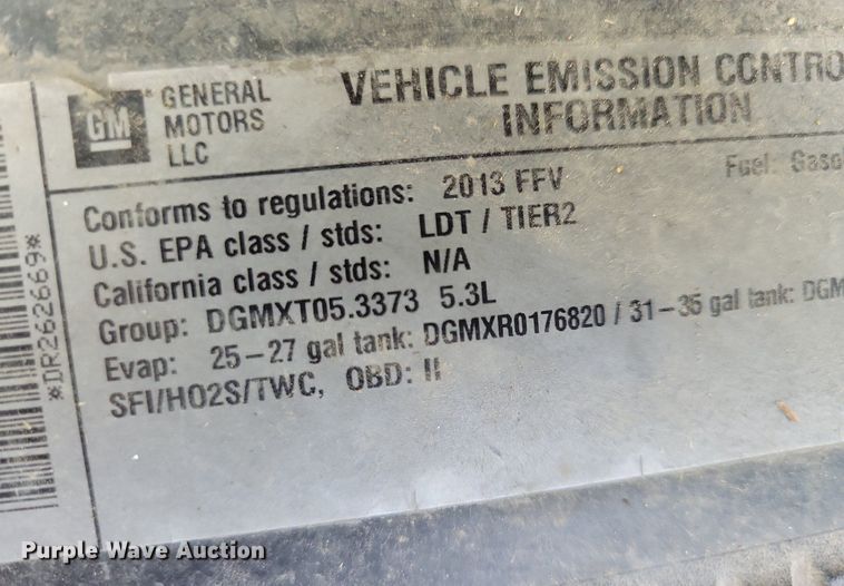 image for item JO9141 2013 Chevrolet Tahoe Police  SUV