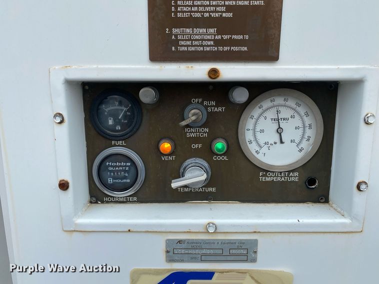 image for item JU9200 Accessory Controls & Equipment Corp. ACE-HGEU-90  air cooling trailer