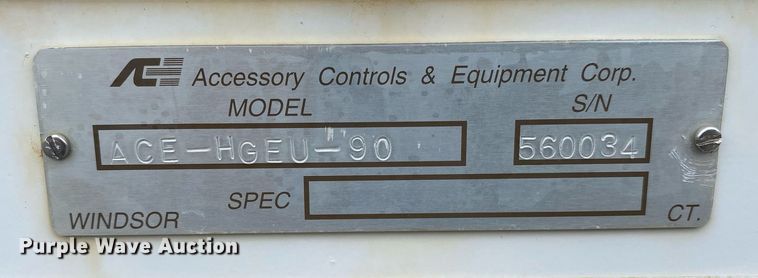 image for item JU9200 Accessory Controls & Equipment Corp. ACE-HGEU-90  air cooling trailer