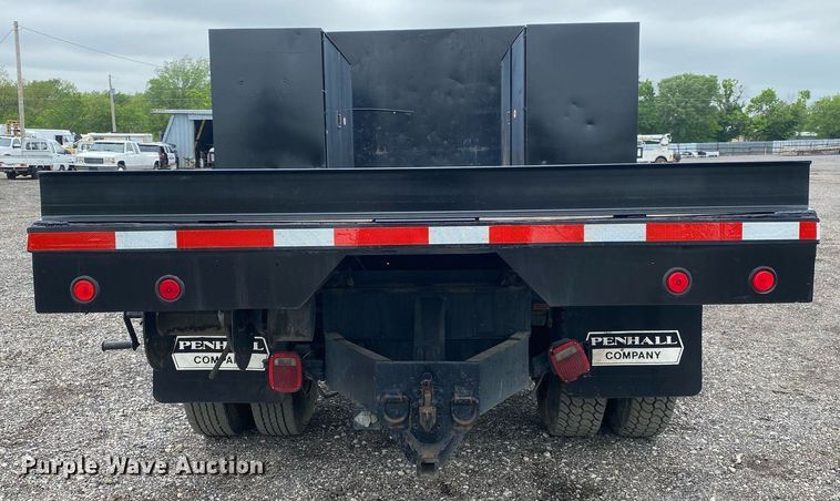 image for item KB9438 1998 Ford F800  dump flatbed truck