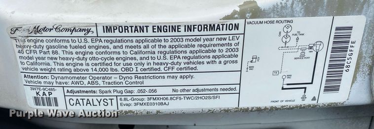 image for item KB9440 2003 Ford E450 Super Duty  RV