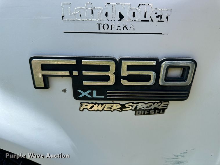 image for item KL9091 1995 Ford F350  flatbed pickup truck