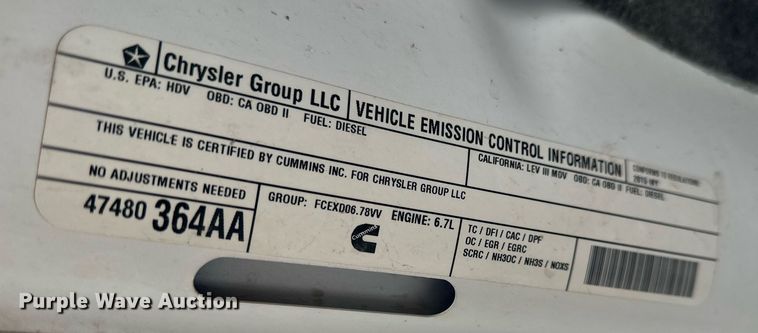 image for item KL9194 2015 Dodge Ram 2500  Crew Cab pickup truck