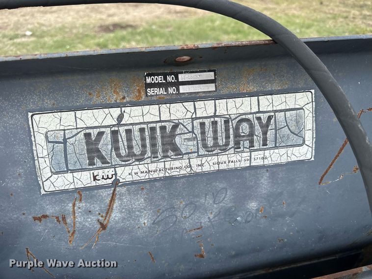 image for item KL9198 Kwik-Way 35-12610  skid steer snow pusher