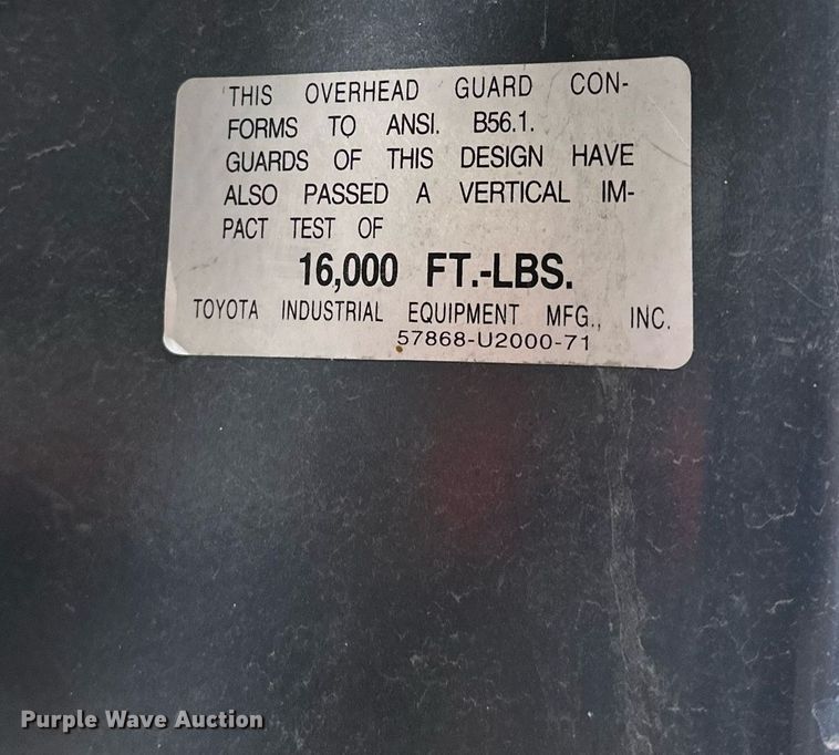 image for item KU9954 Toyota 7FGCU25  forklift