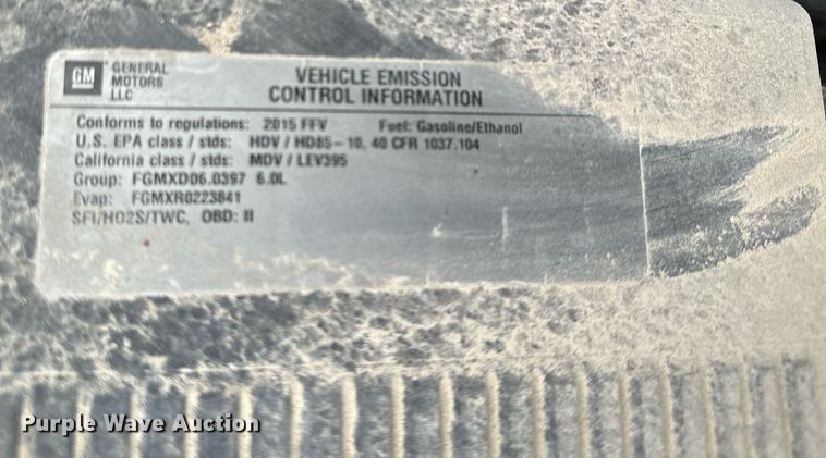 image for item KU9955 2015 Chevrolet Silverado 2500HD  pickup truck