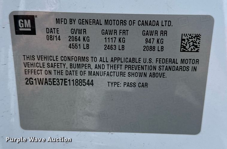 image for item KX9014 2014 Chevrolet Impala