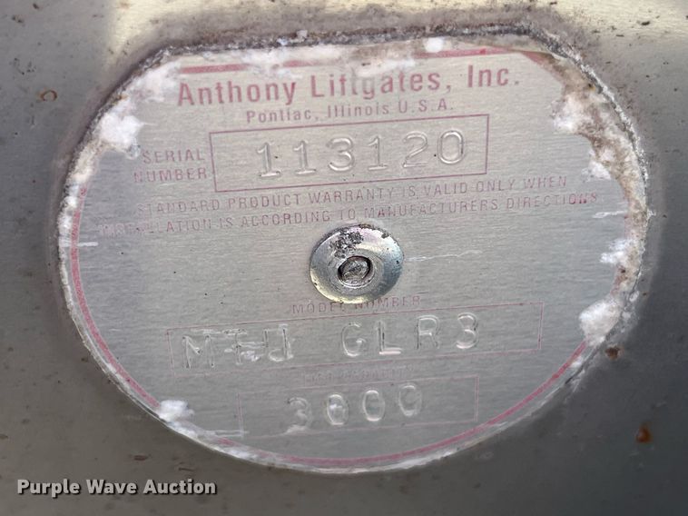 image for item LA9941 Anthony MTU GLR3  end gate lift