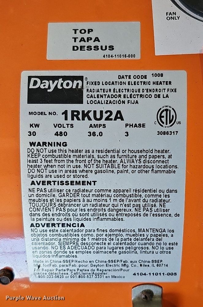 image for item LE9379 (7) heaters