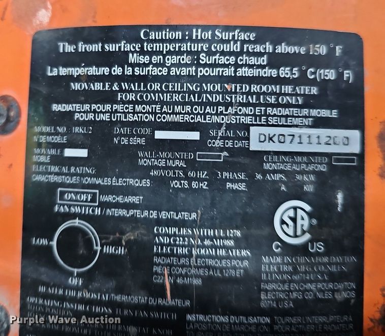 image for item LE9379 (7) heaters