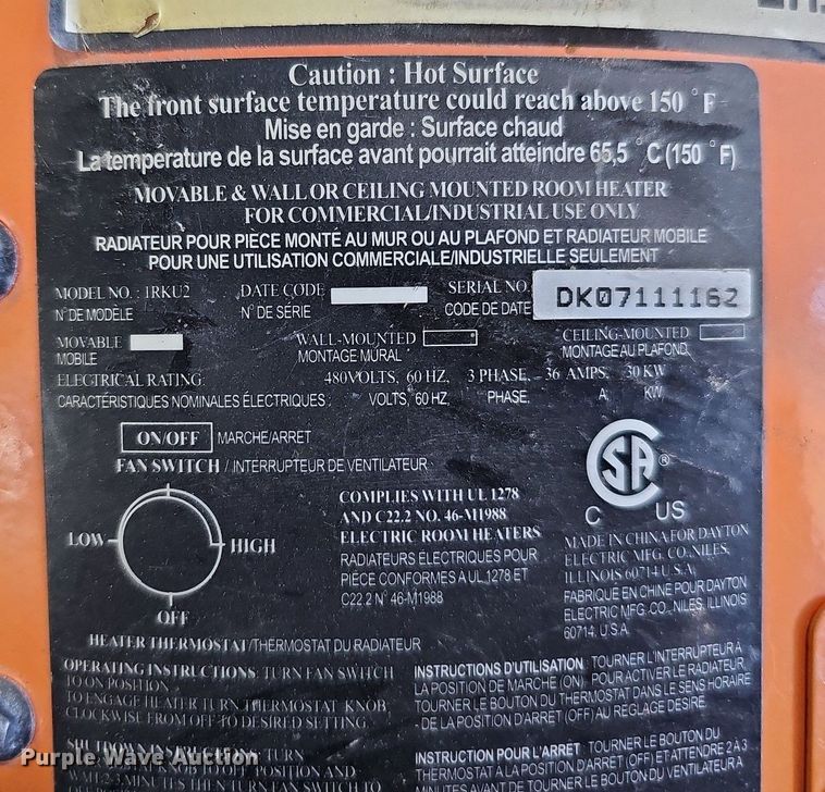 image for item LE9379 (7) heaters