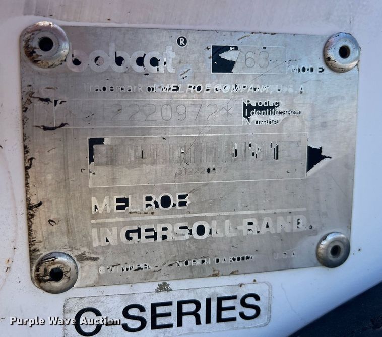 image for item LG9042 1996 Bobcat 763  skid steer loader