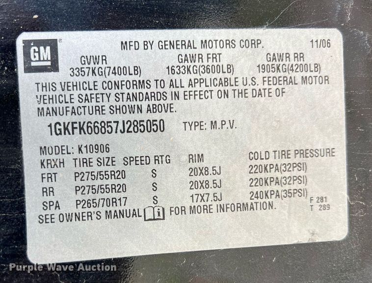 image for item LG9106 2007 GMC Yukon Denali  SUV