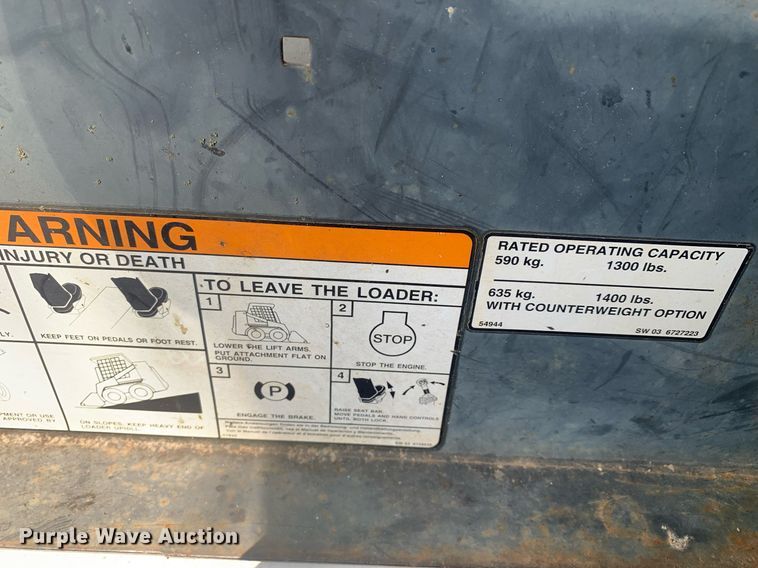 image for item LH9628 2003 Bobcat S130  skid steer loader