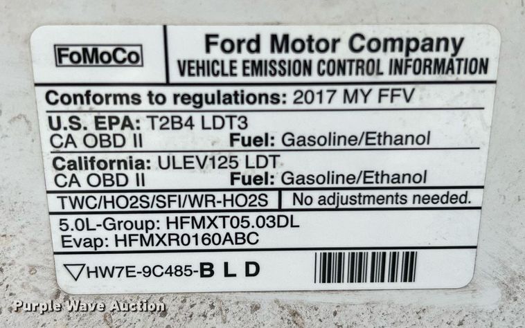 image for item LI9688 2017 Ford F150 XL  SuperCrew pickup truck