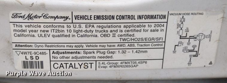 image for item LL9098 2004 Ford E250  van