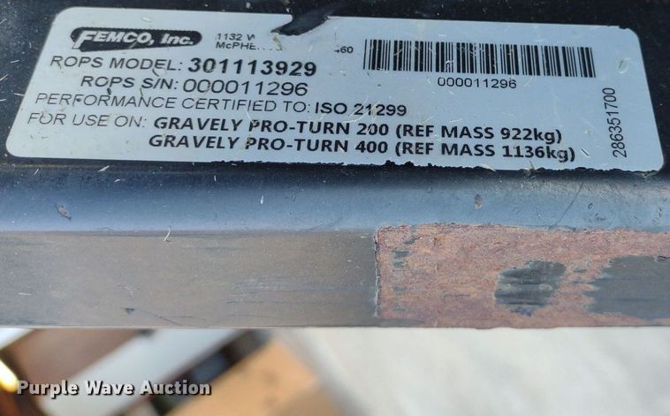 image for item LL9103 Gravely Pro Turn 272  ZTR lawn mower