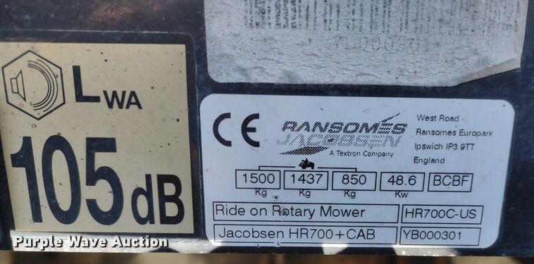 image for item LL9106 Jacobsen HR700  lawn mower