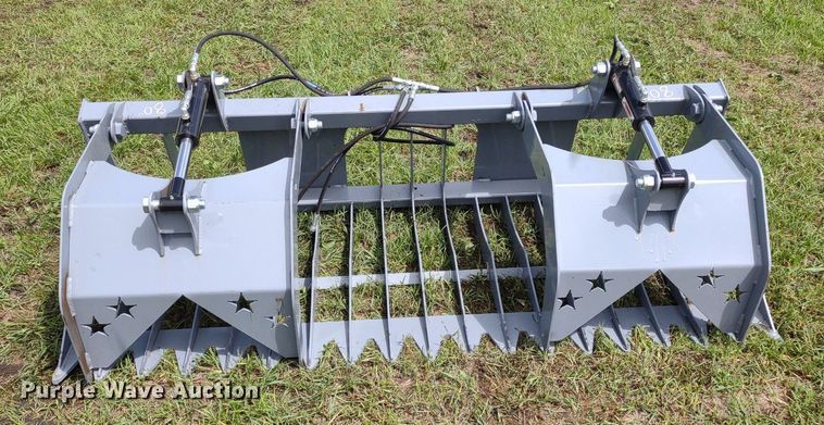 image for item LL9142 80"W skid steer grapple bucket