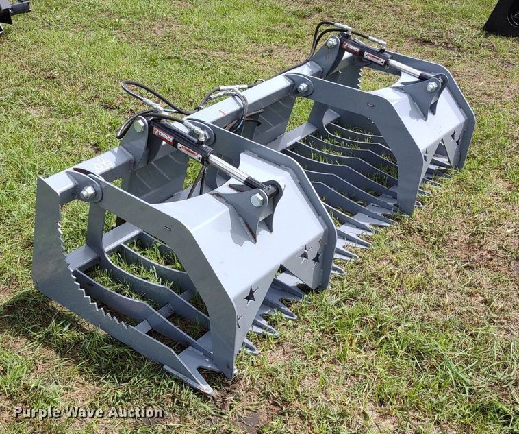 image for item LL9142 80"W skid steer grapple bucket