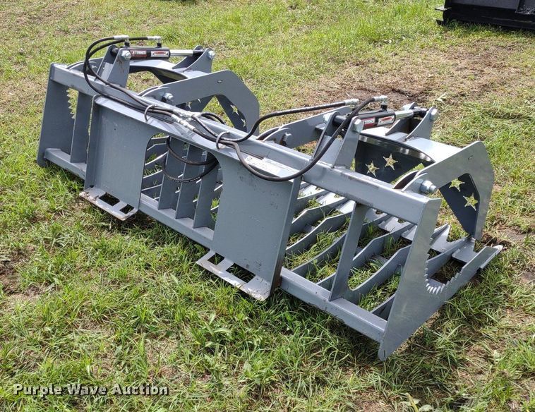 image for item LL9142 80"W skid steer grapple bucket