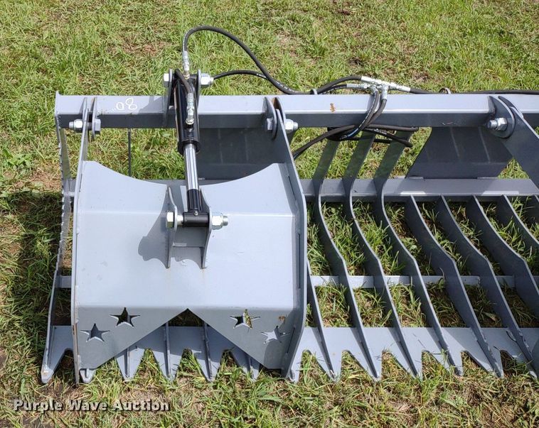 image for item LL9142 80"W skid steer grapple bucket