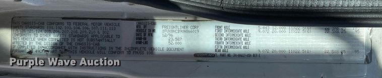 image for item MB9030 1997 Freightliner FL106  box truck