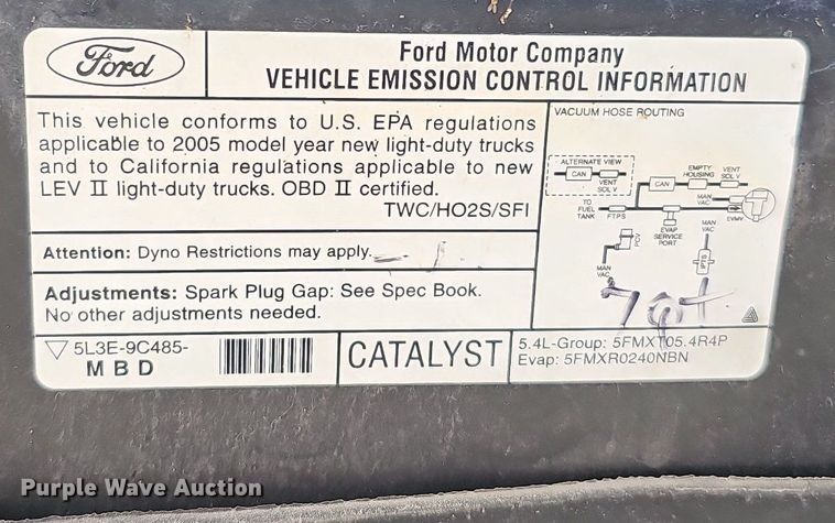 image for item MC9759 2005 Ford F150 XLT  SuperCrew pickup truck