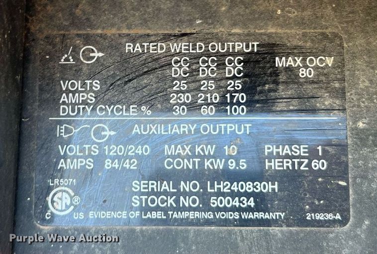 image for item MF9929 Hobart Champion 10,000  welder/generator