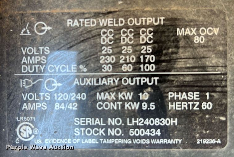 image for item MF9929 Hobart Champion 10,000  welder/generator