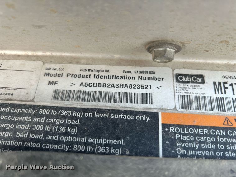 image for item MF9953 Club Car Carryall 300  golf cart