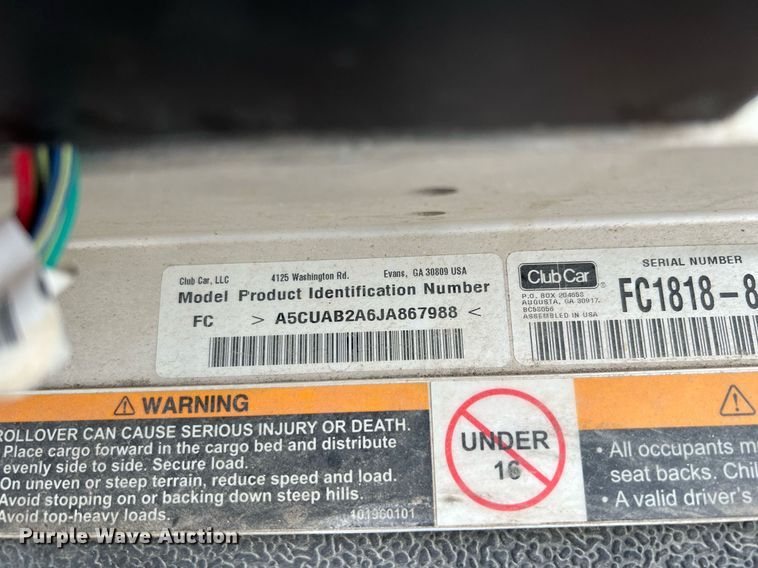 image for item MF9956 Club Car Carryall 100  golf cart