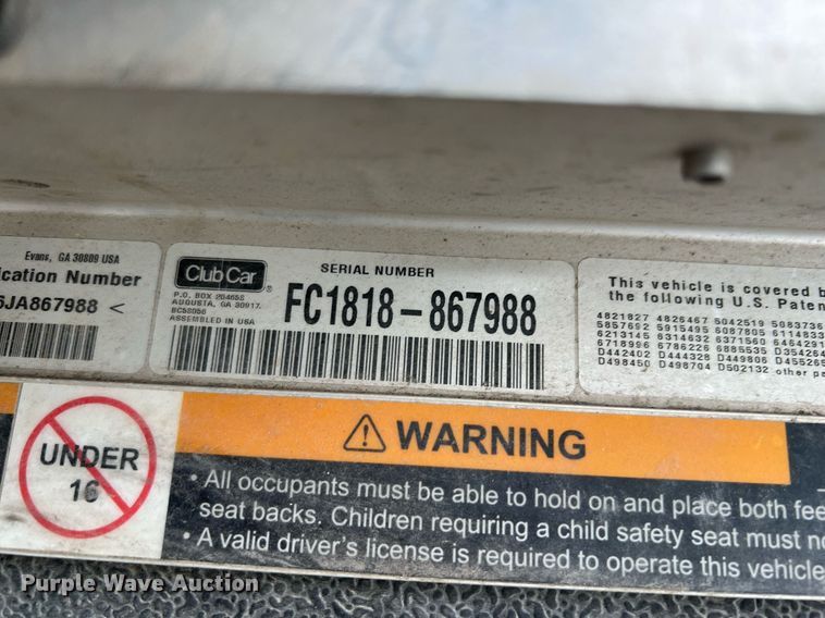 image for item MF9956 Club Car Carryall 100  golf cart