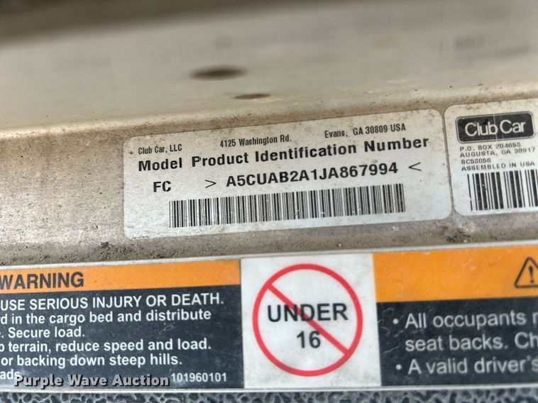 image for item MF9957 Club Car Carryall 100  golf cart