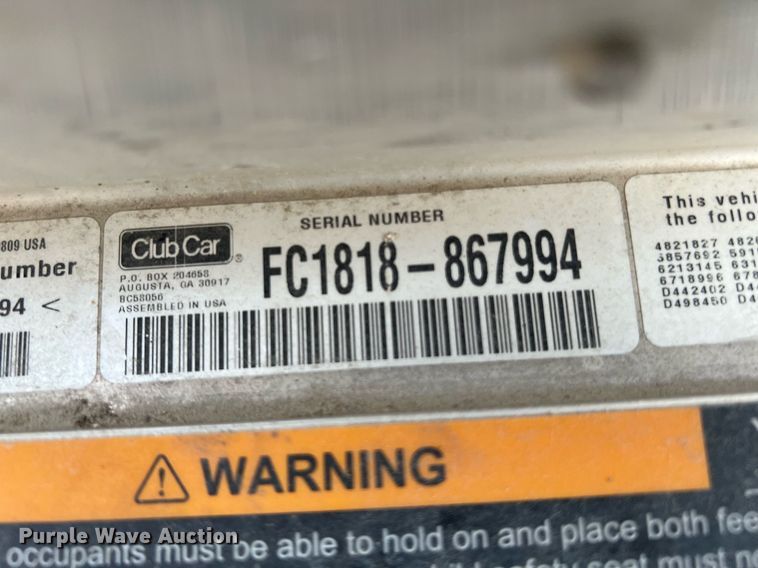 image for item MF9957 Club Car Carryall 100  golf cart