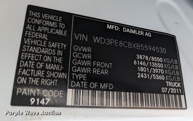 image for item MO9001 2011 Mercedes Benz Sprinter  van