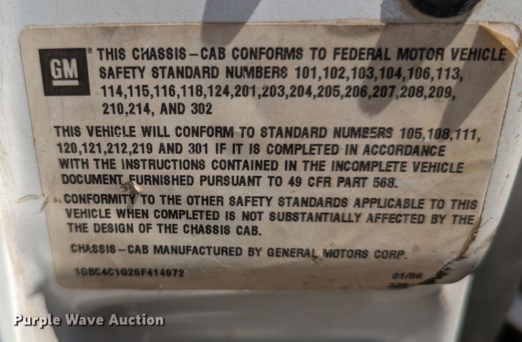 image for item MO9007 2006 Chevrolet C4500  utility / service truck